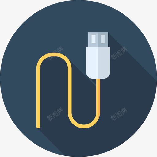 Usb电缆能量6扁平图标svg_新图网 https://ixintu.com Usb电缆 扁平 能量6