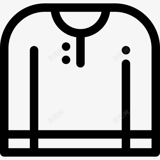 毛衣衣服17直线型图标svg_新图网 https://ixintu.com 毛衣 直线型 衣服17