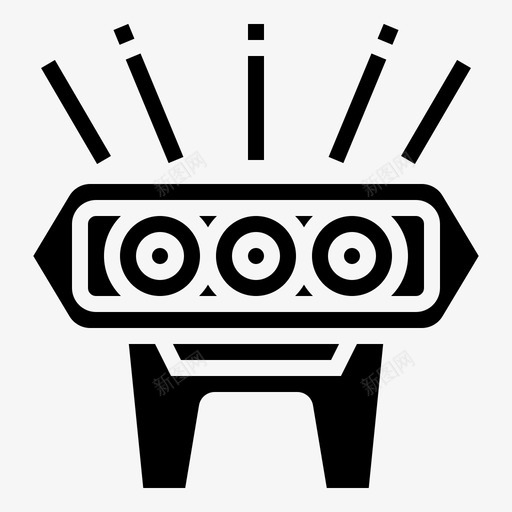 尾灯配件自行车图标svg_新图网 https://ixintu.com 尾灯 自行车 自行车零件 配件 零件
