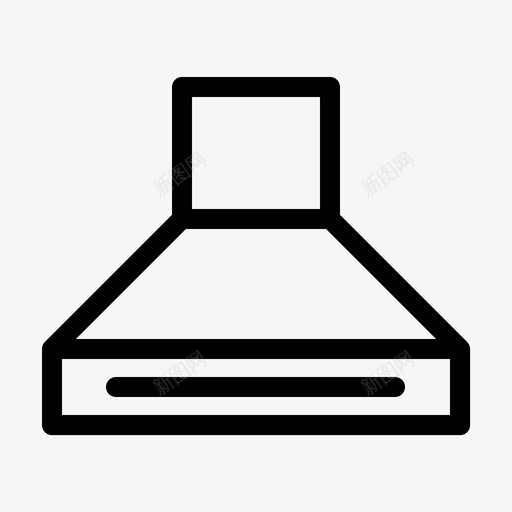 抽油烟机电器通风柜图标svg_新图网 https://ixintu.com 厨房油烟机 抽油烟机 电器 通风柜