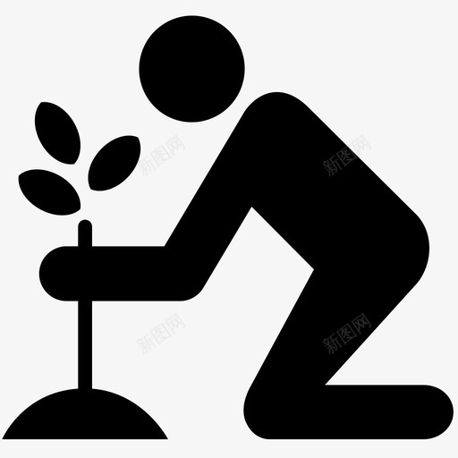 植树农业园艺图标svg_新图网 https://ixintu.com 农业 园艺 播种 植树 种植