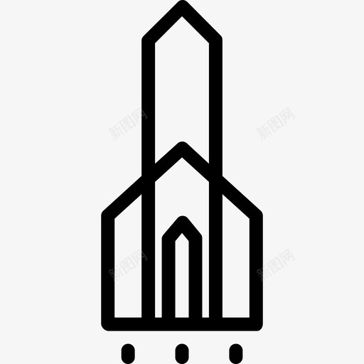 太空船12号太空船直线型图标svg_新图网 https://ixintu.com 12号太空船 太空船 直线型