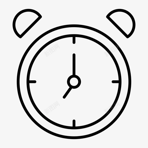 闹钟七点钟时间图标svg_新图网 https://ixintu.com 七点半 七点钟 手表 时间 闹钟