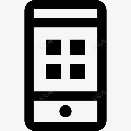 智能手机数字营销8线性图标svg_新图网 https://ixintu.com 数字营销8 智能手机 线性