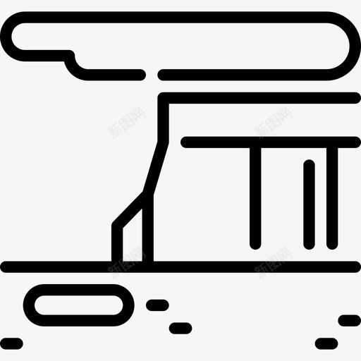 冰川景观20线性图标svg_新图网 https://ixintu.com 冰川 景观20 线性