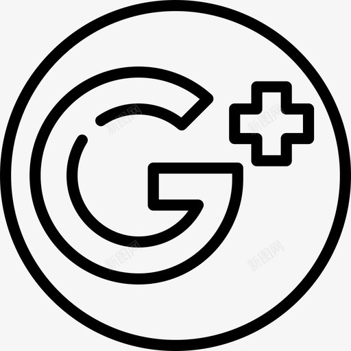 GooglePlus社交媒体24线性图标svg_新图网 https://ixintu.com GooglePlus 社交媒体24 线性