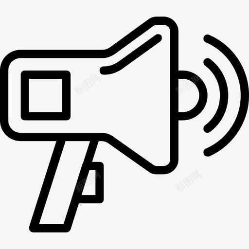 扩音器新闻媒体3线性图标svg_新图网 https://ixintu.com 扩音器 新闻媒体3 线性