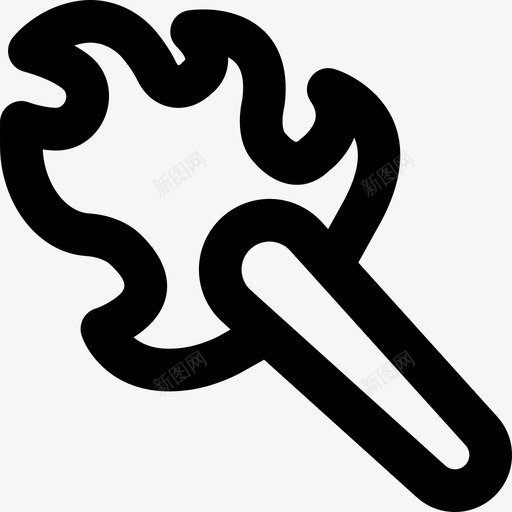 火炬中世纪6轮廓图标svg_新图网 https://ixintu.com 中世纪6 火炬 轮廓