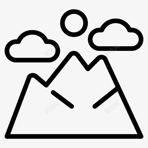 山景自然图标svg_新图网 https://ixintu.com 山 旅游 旅游概述 景 自然