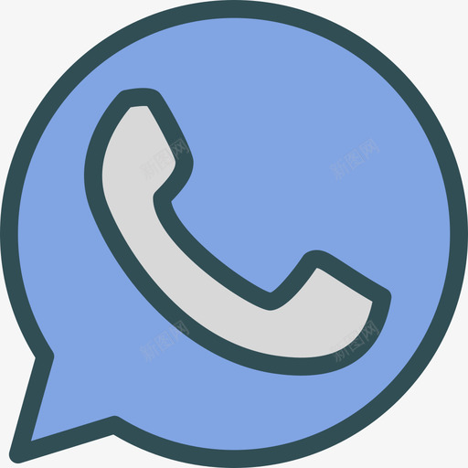 Whatsapp品牌线性颜色图标svg_新图网 https://ixintu.com Whatsapp 品牌 线性颜色