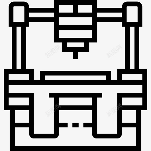 工业机器人工厂机械5线性图标svg_新图网 https://ixintu.com 工业机器人 工厂机械5 线性