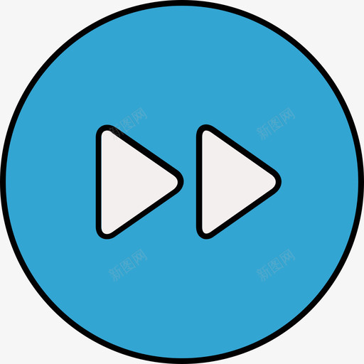 快进指针2彩色128px图标svg_新图网 https://ixintu.com 彩色128px 快进 指针2
