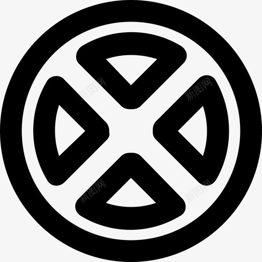 合金车轮汽车零件轮廓图标svg_新图网 https://ixintu.com 合金车轮 汽车零件轮廓