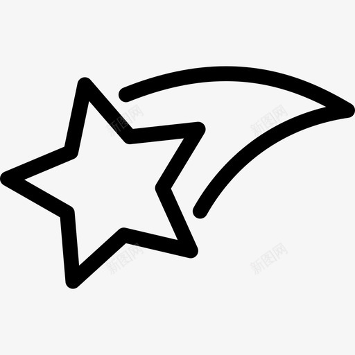 圣诞流星大自然圣诞快乐线图标svg_新图网 https://ixintu.com 圣诞快乐线 圣诞流星 大自然