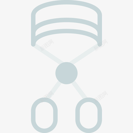 睫毛卷发器梳理扁平图标svg_新图网 https://ixintu.com 扁平 梳理 睫毛卷发器