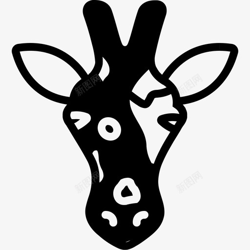 长颈鹿脸动物园图标svg_新图网 https://ixintu.com 动物园 脸 长颈鹿