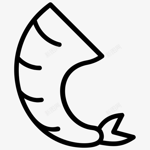 鱼块食物半切图标svg_新图网 https://ixintu.com 半切 尾巴 海鲜 章鱼字形图标 贝类 金枪鱼 食物 鱼块 龙虾