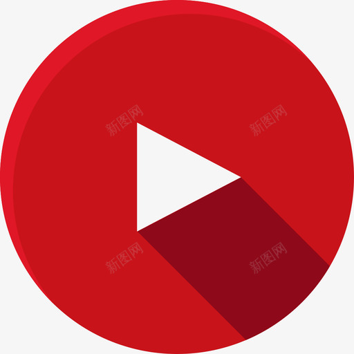 Youtube社交媒体13扁平图标svg_新图网 https://ixintu.com Youtube 扁平 社交媒体13
