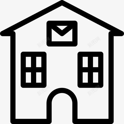 邮局位置5直线图标svg_新图网 https://ixintu.com 位置5 直线 邮局