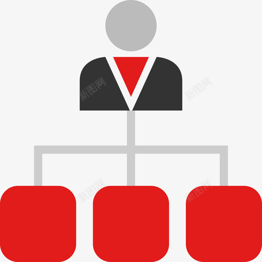 组织结构图商业和创业5扁平图标svg_新图网 https://ixintu.com 商业和创业5 扁平 组织结构图
