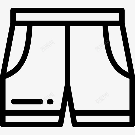 短裤时髦款式7直线型图标svg_新图网 https://ixintu.com 时髦款式7 直线型 短裤