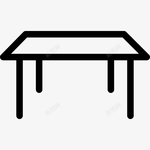 桌子家用电器和家具直线型图标svg_新图网 https://ixintu.com 家用电器和家具 桌子 直线型