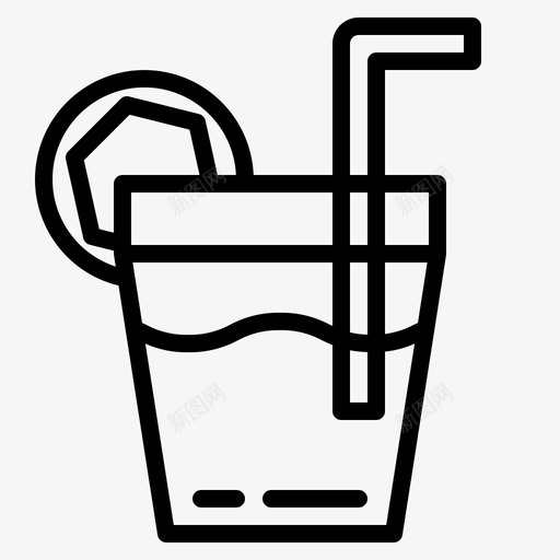 柠檬水饮料点心图标svg_新图网 https://ixintu.com 暑假 柠檬水 点心 饮料
