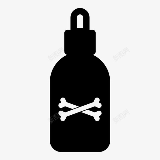 毒药瓶子危险图标svg_新图网 https://ixintu.com 健康 危险 毒药 滴剂 滴管 瓶子 致命