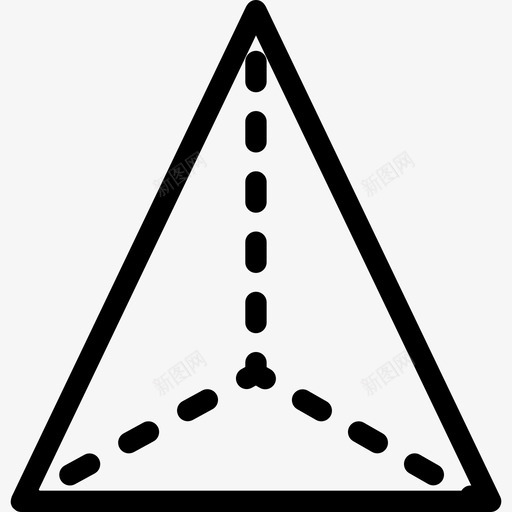 四面体形状6线形图标svg_新图网 https://ixintu.com 四面体 形状6 线形