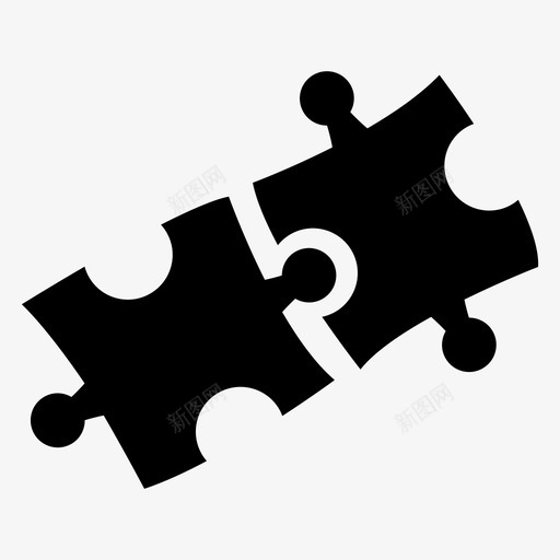 拼图插件解决方案图标svg_新图网 https://ixintu.com 业务1 团队合作 战略 拼图 插件 解决方案