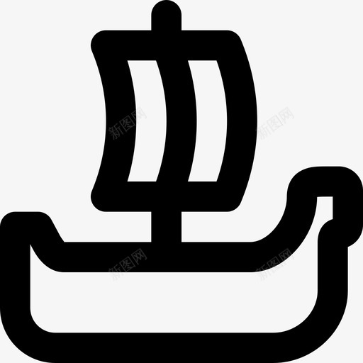 中世纪海盗船6图标svg_新图网 https://ixintu.com 6 中世纪海盗船