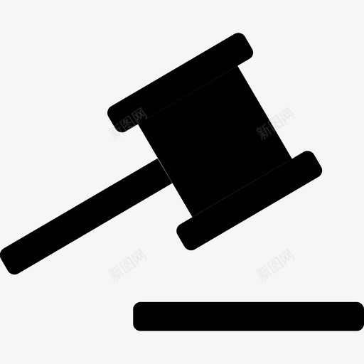 锤子拍卖法庭图标svg_新图网 https://ixintu.com 拍卖 木槌 法官 法庭 银行 锤子