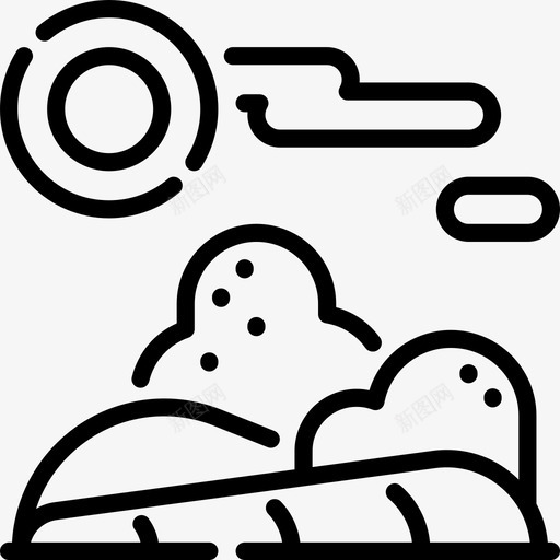灌木景观21线性图标svg_新图网 https://ixintu.com 景观21 灌木 线性