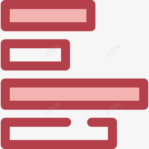 左对齐腹板9红色图标svg_新图网 https://ixintu.com 左对齐 红色 腹板9