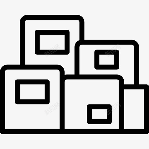 包装工业6线性图标svg_新图网 https://ixintu.com 包装 工业6 线性