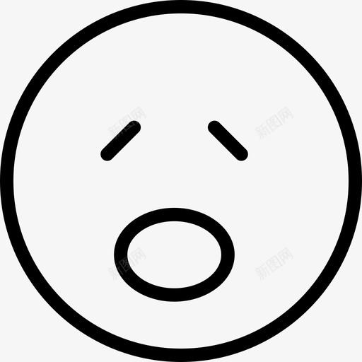 累了笑脸直率图标svg_新图网 https://ixintu.com 直率 笑脸 累了