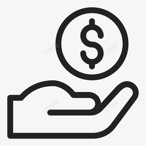 美元生意现金图标svg_新图网 https://ixintu.com 付款 现金 生意 美元 钱