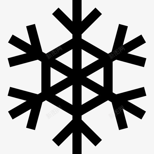 雪花冬季元素5线性图标svg_新图网 https://ixintu.com 冬季元素5 线性 雪花