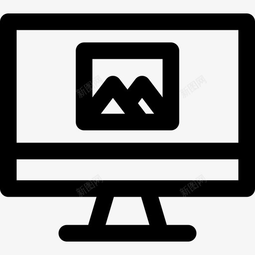 电视屏幕漂亮的摄像机7直线型图标svg_新图网 https://ixintu.com 漂亮的摄像机7 电视屏幕 直线型