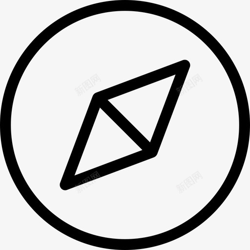 罗盘地图定位和导航2线性图标svg_新图网 https://ixintu.com 地图定位和导航2 线性 罗盘