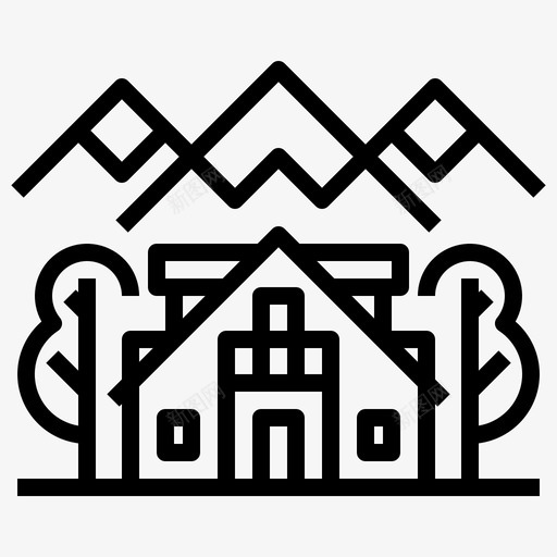 酒店小屋度假村图标svg_新图网 https://ixintu.com 客房 小屋 度假村 旅行 服务 酒店