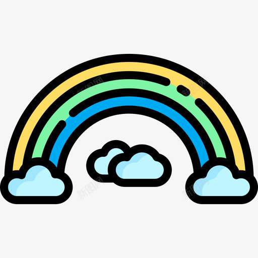 彩虹嬉皮士2线性颜色图标svg_新图网 https://ixintu.com 嬉皮士2 彩虹 线性颜色