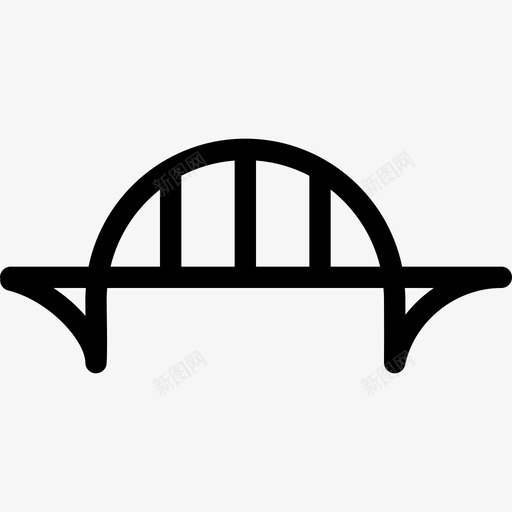 桥位置5直线图标svg_新图网 https://ixintu.com 位置5 桥 直线