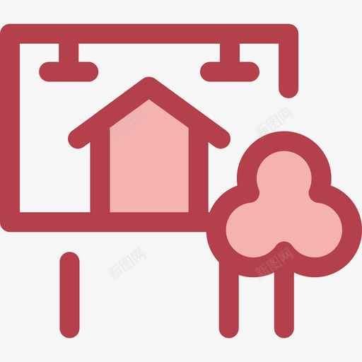 广告牌城市9红色图标svg_新图网 https://ixintu.com 城市9 广告牌 红色