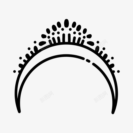 手绘头带皇冠头发图标svg_新图网 https://ixintu.com 头发 头饰 手绘头带 手绘头带和头饰 皇冠
