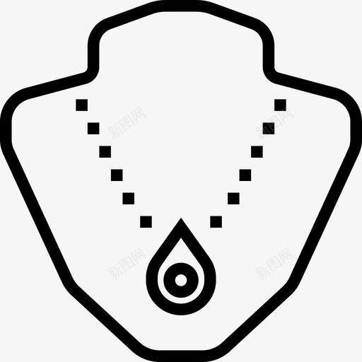项链婚礼元素直线型图标svg_新图网 https://ixintu.com 婚礼元素 直线型 项链