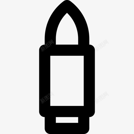 子弹军徽4轮廓图标svg_新图网 https://ixintu.com 军徽4 子弹 轮廓
