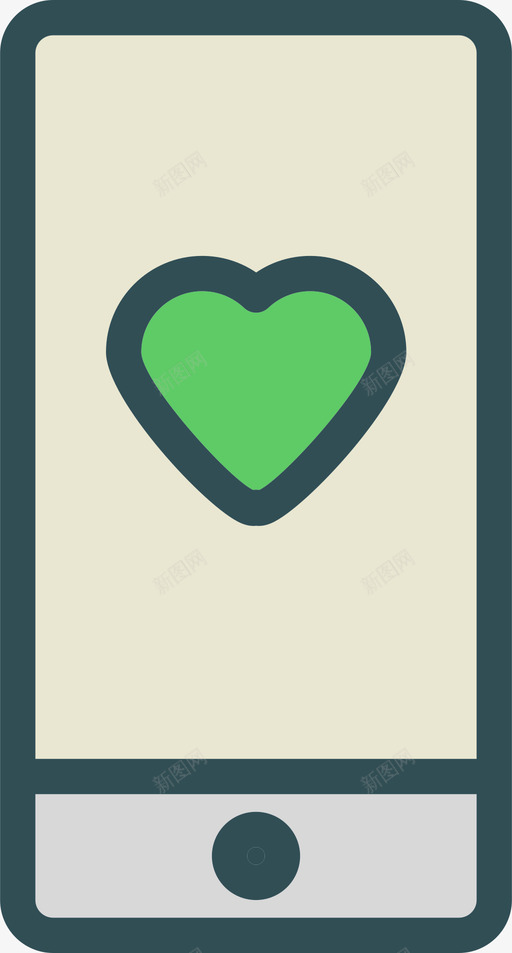 智能手机love3线性颜色图标svg_新图网 https://ixintu.com love3 智能手机 线性颜色