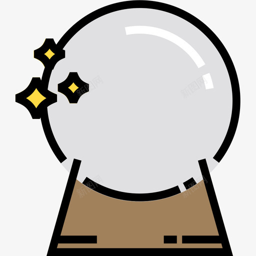 魔术球万圣节8线性颜色图标svg_新图网 https://ixintu.com 万圣节8 线性颜色 魔术球