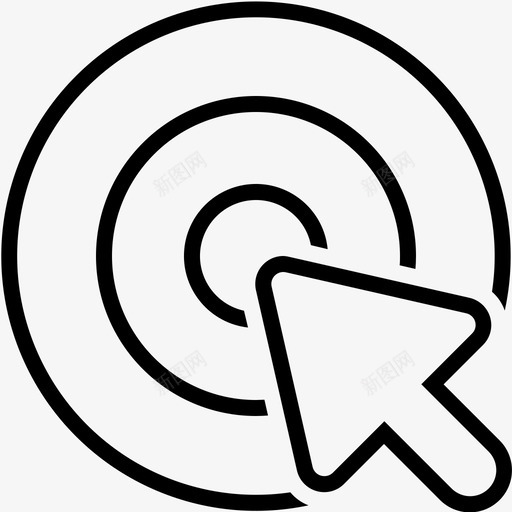 光标目标单击图标svg_新图网 https://ixintu.com 光标 单击 指针 目标